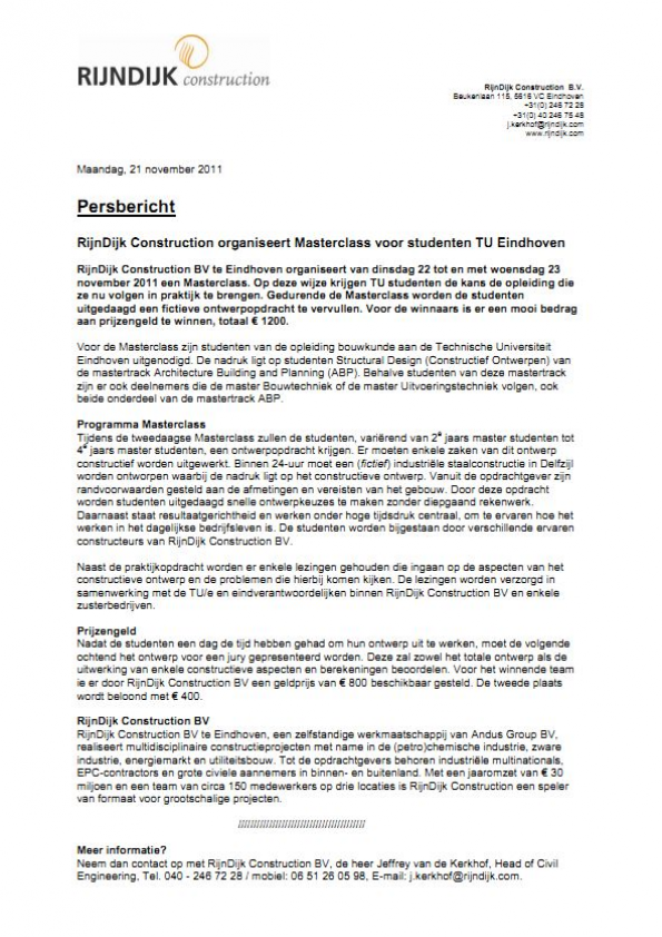 Persbericht