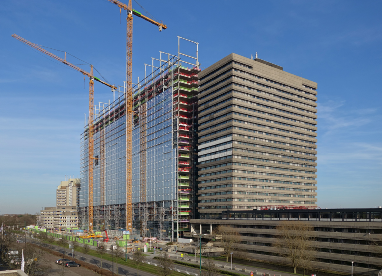 Rijndijk reaches the highest point of the steel construction for EPO Rijswijk