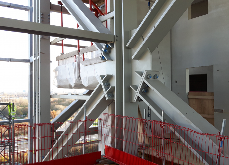 Rijndijk reaches the highest point of the steel construction for EPO Rijswijk